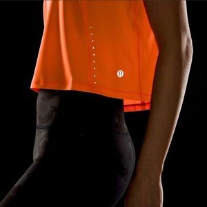 Lululemon Sculpt Cropped Tank Top (Highlighter Orange)